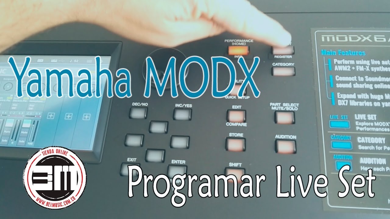 Yamaha MODX, programar Live set  (en Español)