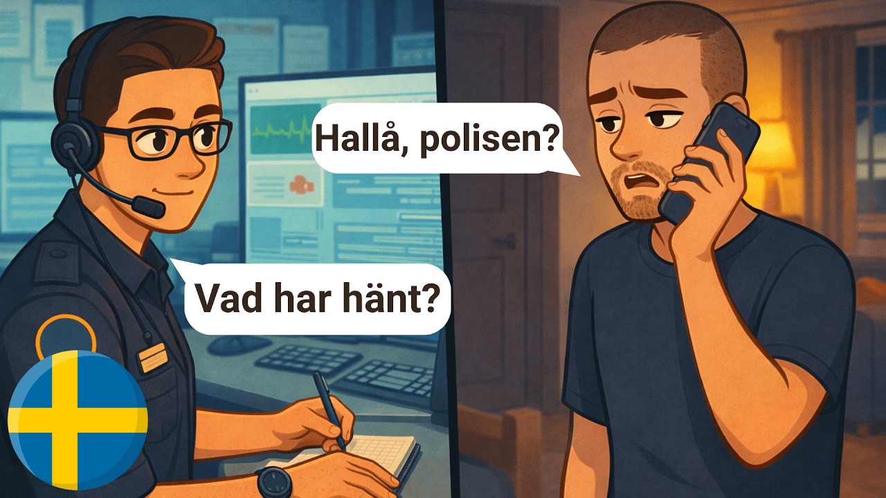 Learn Practical Swedish Conversations A1-A2 for Beginners | Emergency & Support Calls