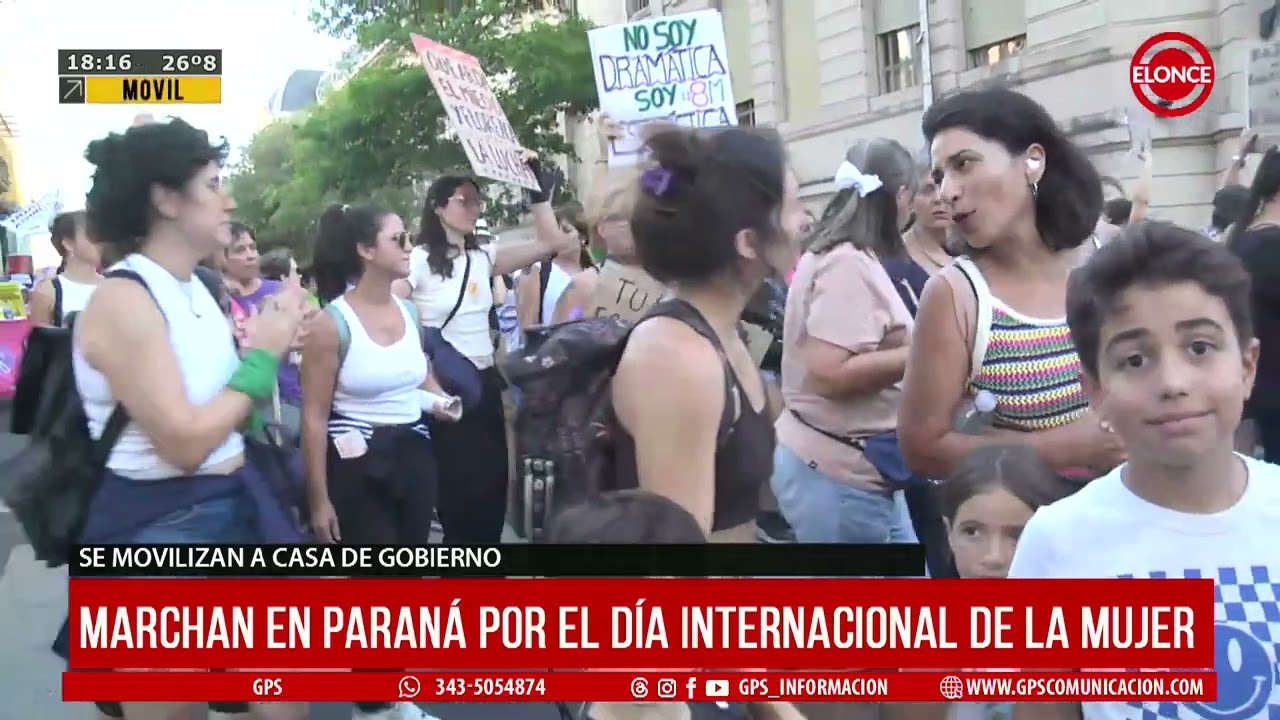 Marchan en Paraná por el Día Internacional de la Mujer-ELONCE-09/03/2026