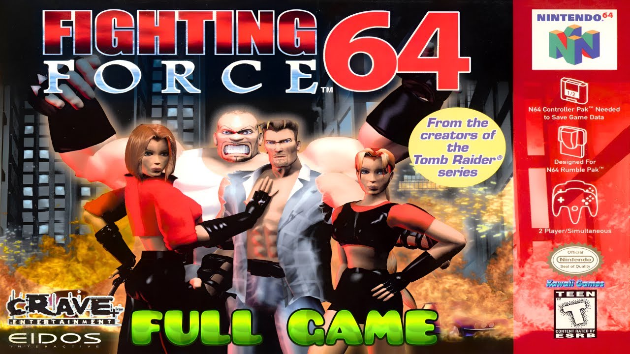 Fighting Force 64 [N64] Gameplay Walkthrough FULL GAME [4K60ᶠᵖˢ🔴]