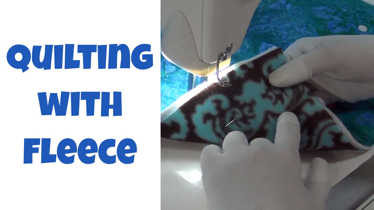 How to Quilt with Fleece Fabric - Beginner Sit Down Quilting Tutorial with Leah Day