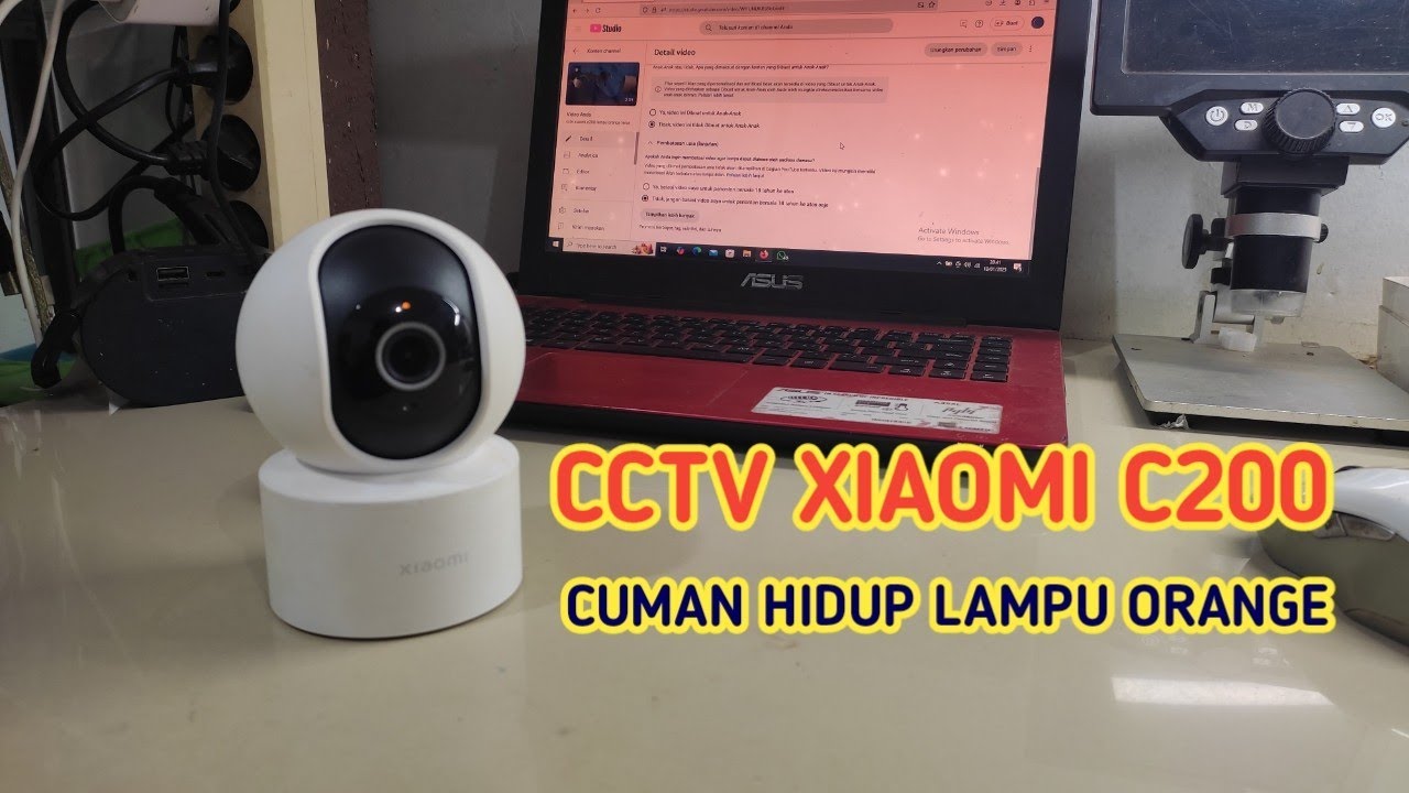 cctv xiaomi c200 lampu orange terus