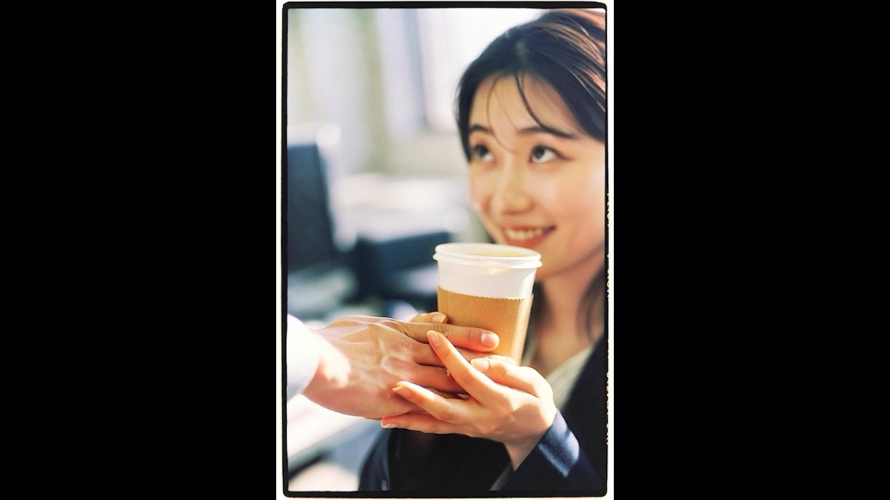 【4K】癖になるよね…カフェ摂取しないと！美女がカフェを貰ってるだけ～💖