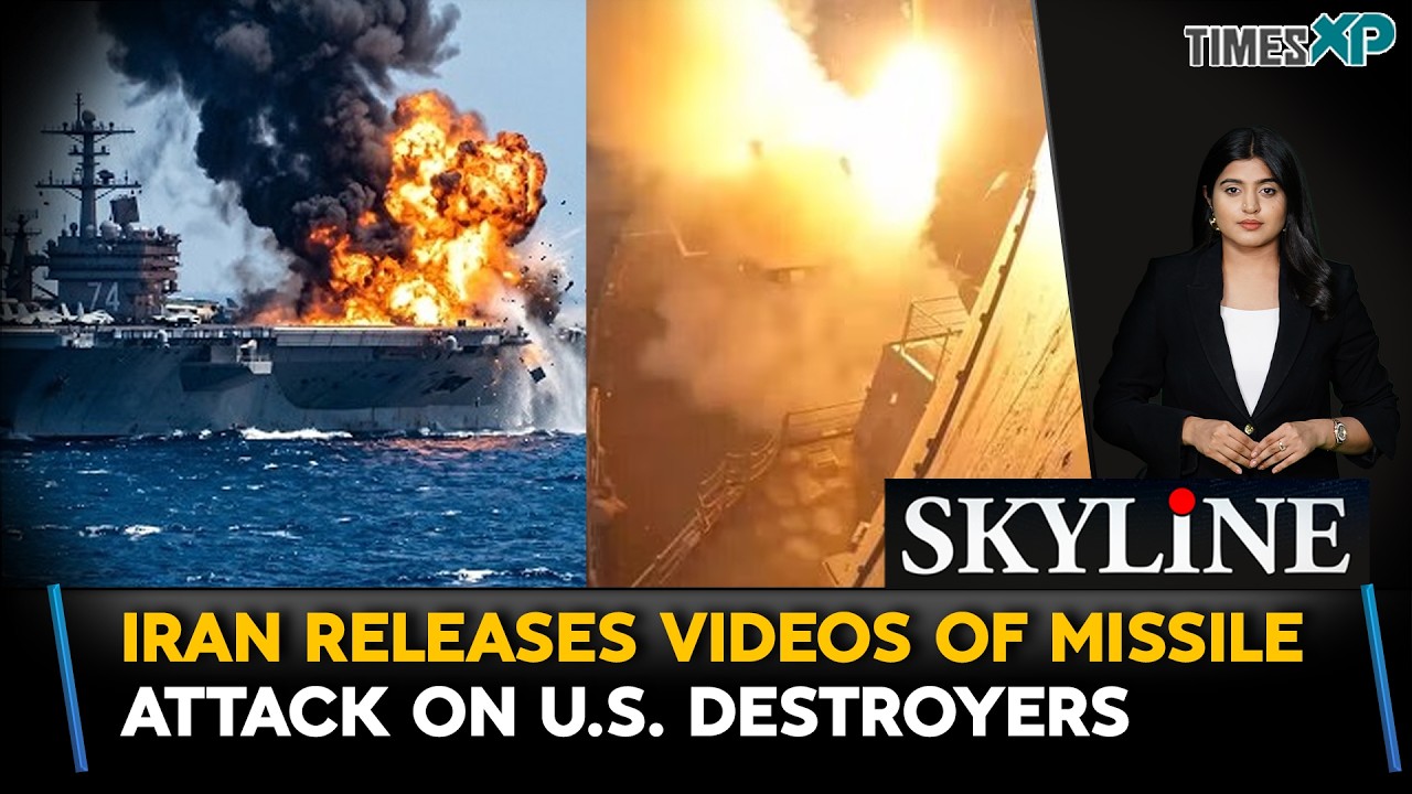 Iran Releases Videos Of Missile Attack On U.S. Navy Destroyer| Iran-Israel-U.S. War