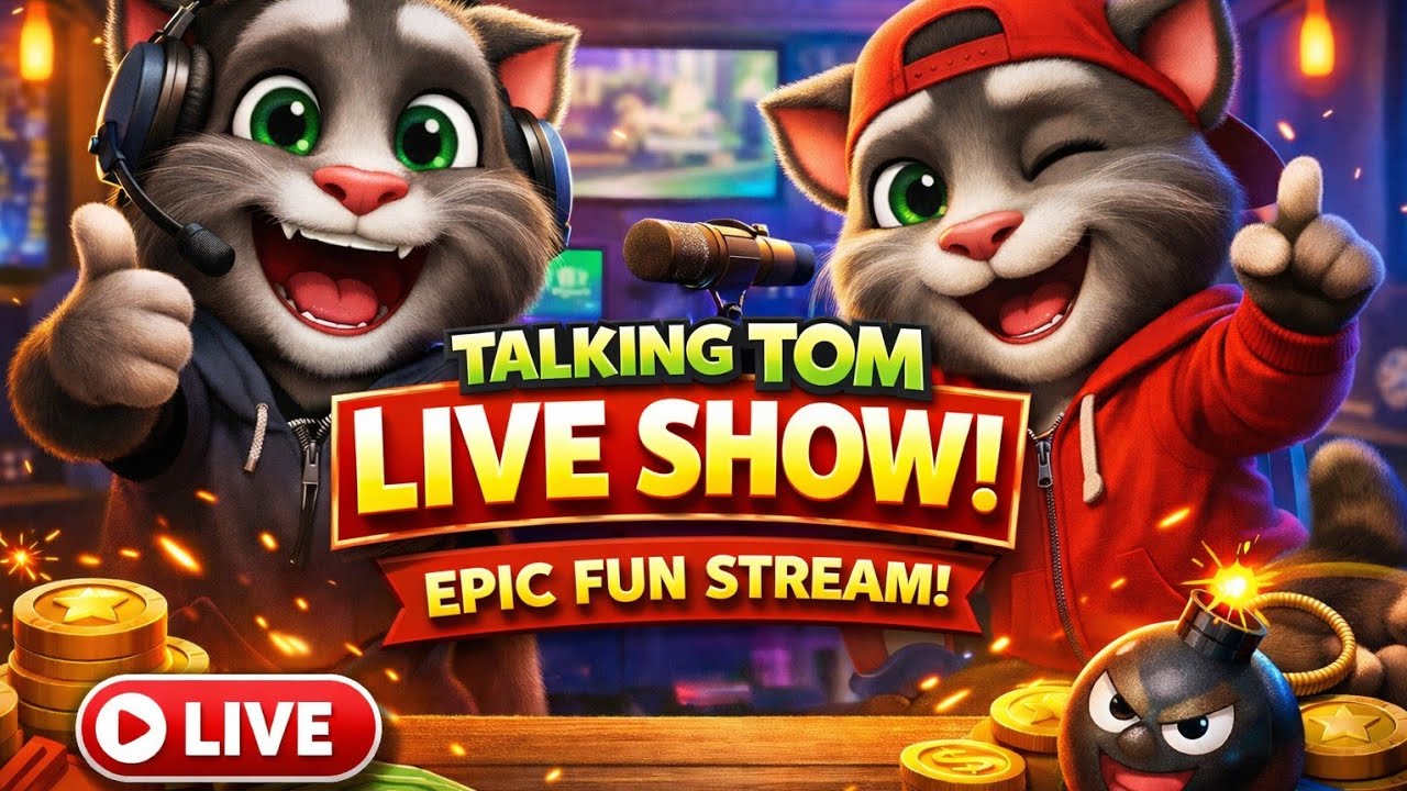 TALKING TOM TALKING talkingtom #talkingtom2 #trending #live #funnycat #satisfying