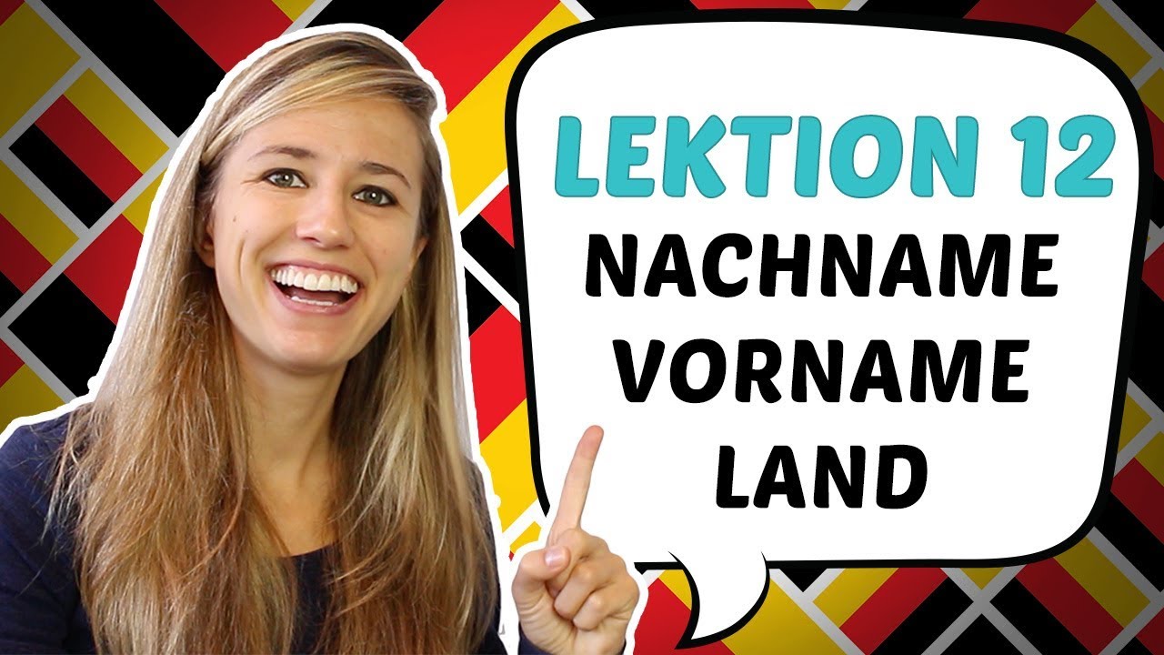 GERMAN LESSON 12: Personal data in German - fill out forms in German