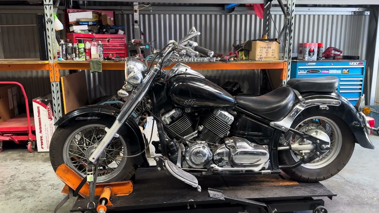 Yamaha xvs650 classic 2013 test run for parts dismantle salvage exhaust engine sound