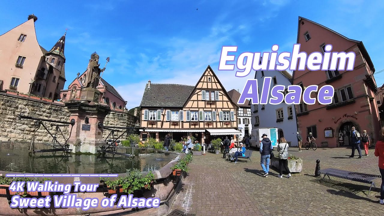 Eguisheim France 🇫🇷 Alsace region/ Walking Tour in 4K