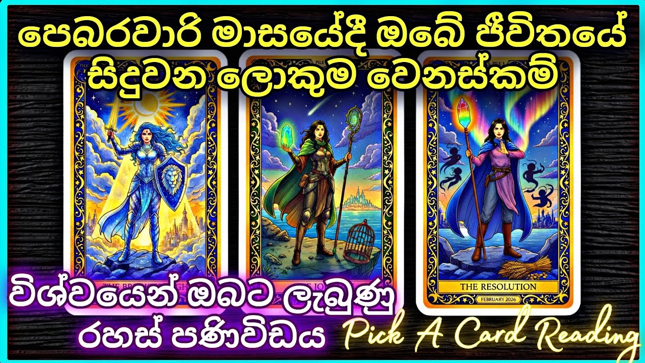 2026 පෙබරවාරි ඔබට කොහොමද? ඔබ පුදුම කරවන අනාවැකි | Pick a Card Reading Sinhala |Tarot Reading Sinhala