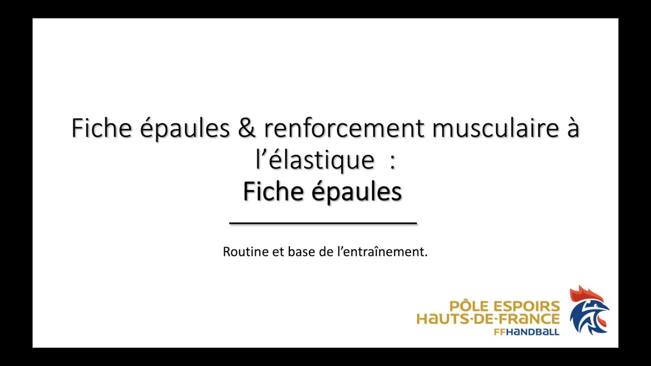 Protocole de prévention blessure - Épaules à l'élastique