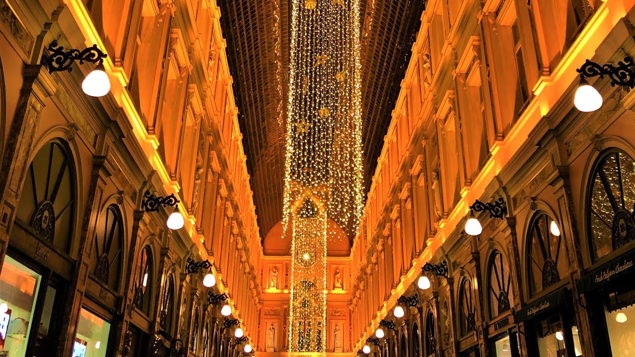 Brussels, Belgium - Royal Gallery of Saint Hubert, Christmas 2019