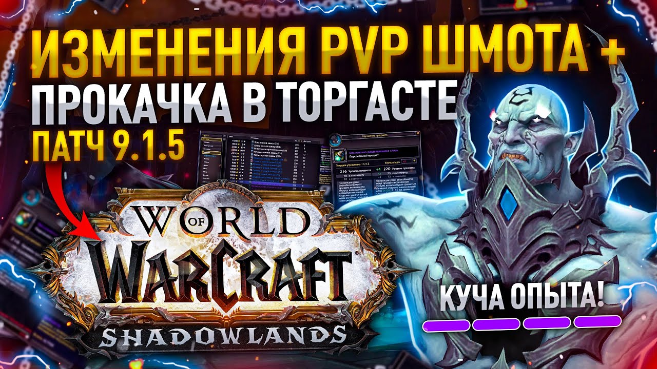 ИЗМЕНЕНИЕ PvP Шмота, ПРОКАЧКА в Торгасте + НОВИНКИ ЛФГ! Патч 9.1.5! Shadowlands!