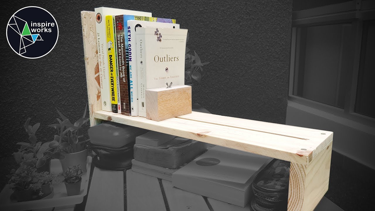 DIY Mini Book Shelf, with Adjustable Bookend
