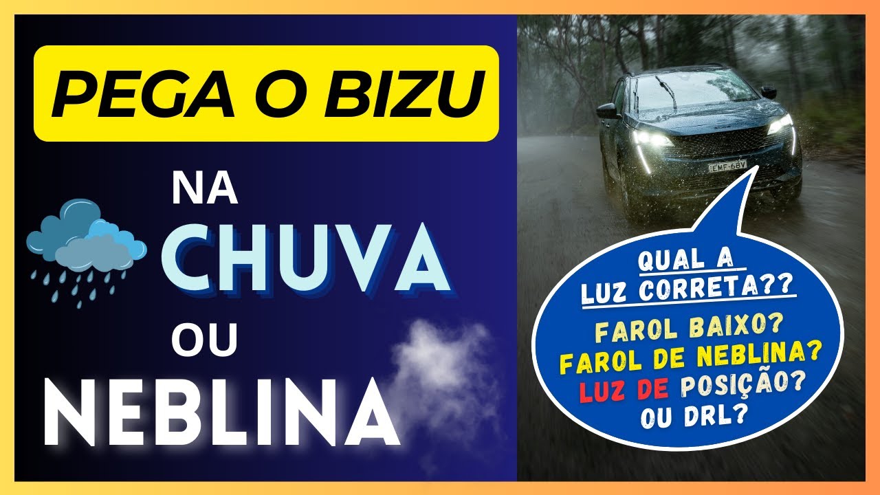 🔆 Você sabe quais são os FARÓIS ou LANTERNAS corretos para usar sob CHUVA, NEBLINA ou CERRAÇÃO?