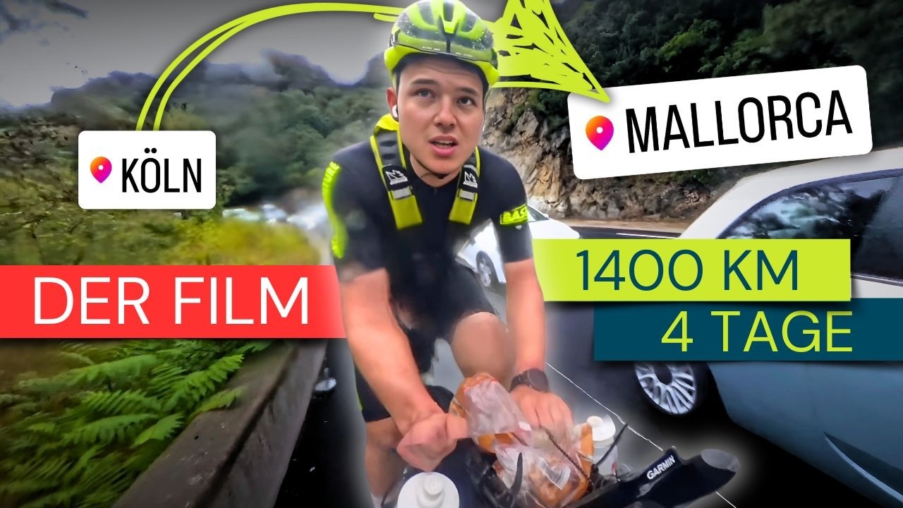 🇪🇸1.400 km in 4 Tagen mit dem Fahrrad von Köln nach Mallorca I Extrem Bikepacking | DER FILM