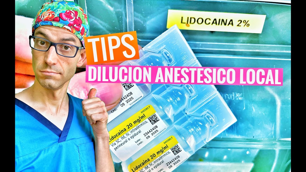 Cómo diluir anestésicos locales y vasoconstrictor