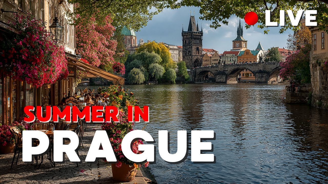 Prague Walking Tour 🇨🇿 | Summer Vibes, Beer Gardens & Historic Streets