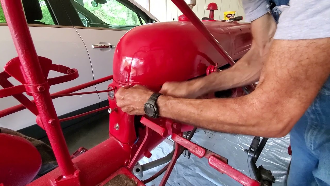 1950 Cub Farmall -- How To REMOVE the HOOD  -- Restoration Part 1