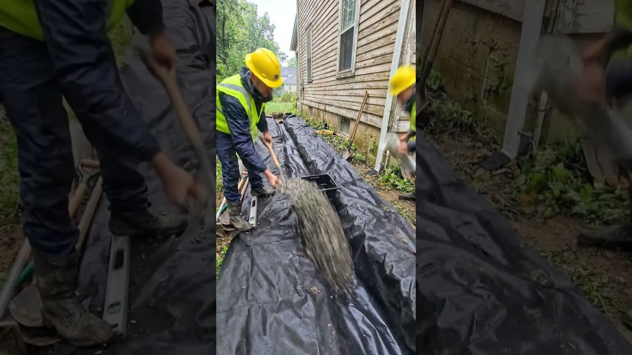 Heavy Rain Damage Repair #concrete #construction #gardenmakeover