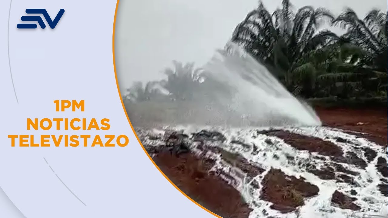 Rotura de tuber&iacute;a de di&eacute;sel contamina el estero del r&iacute;o Quinind&eacute; en Pueblo Nuevo | Televistazo