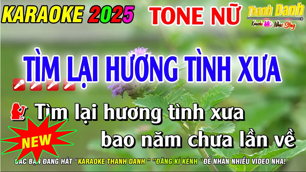 Karaoke Tìm Lại Hương Tình Xưa Tone Nữ | Nhạc Sống Phối Chuẩn | Karaoke Thanh Danh