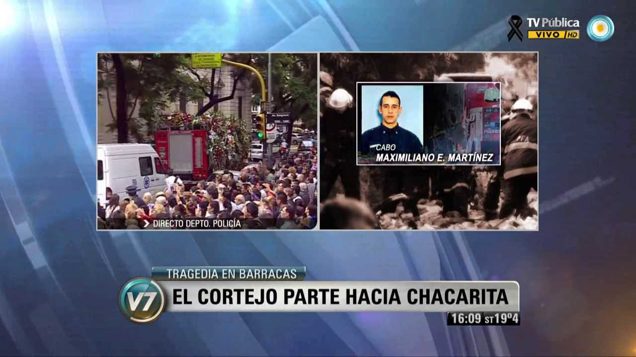 Visión 7: Tragedia de Barracas: Emotivo cortejo fúnebre de los bomberos por las calles porteñas