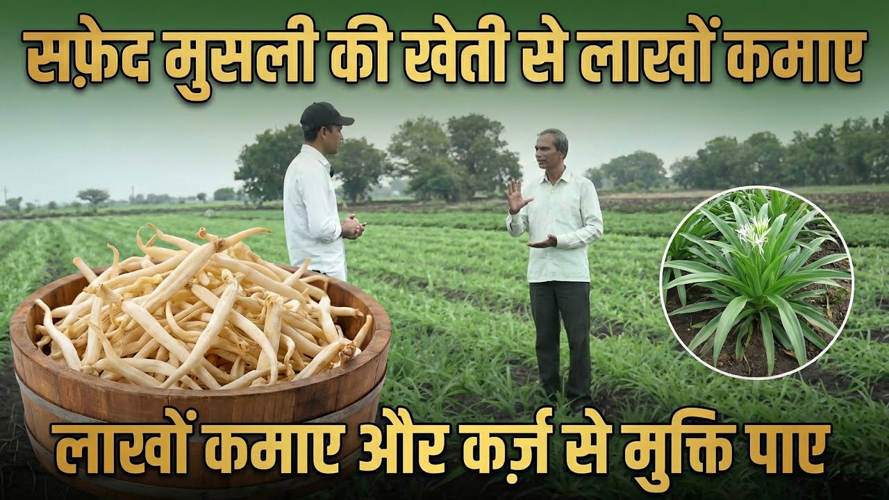 सफ़ेद मुसली की खेती से लाखों की कमाई | Safed Musli Farming Full Guide in Hindi