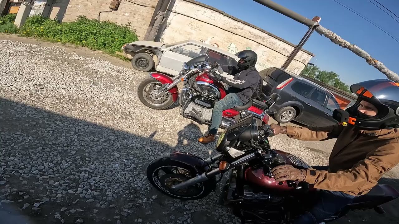 garage is the home of a motorcycle