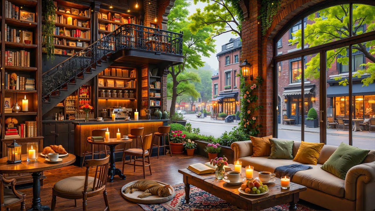 Calm Jazz Music in Corner Coffee Shop for Happy Morning ~ Relaxing Piano Jazz for Focus & Good Day