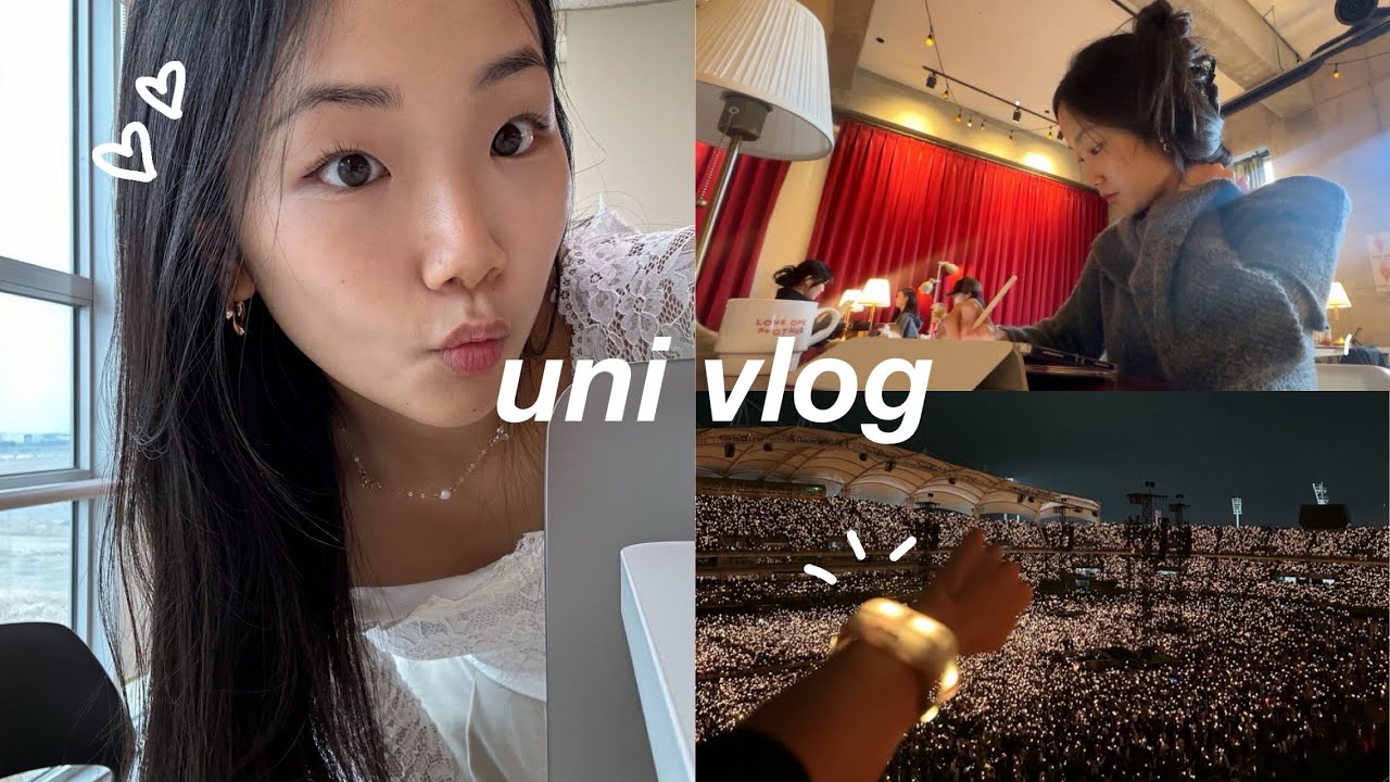 📓korea uni vlog: minha make do dia a dia, show do Coldplay, family time, mukbang de madrugada, etc!
