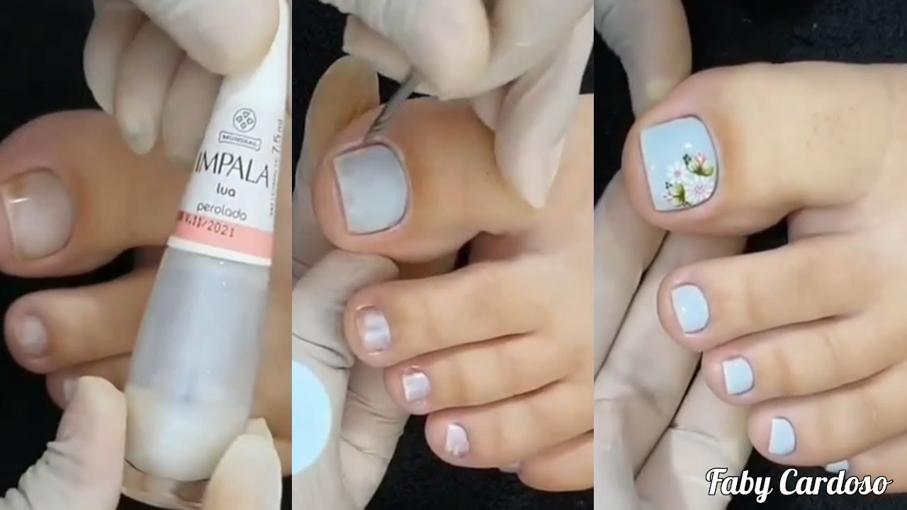 Unhas Decoradas do Pé, decoração linda