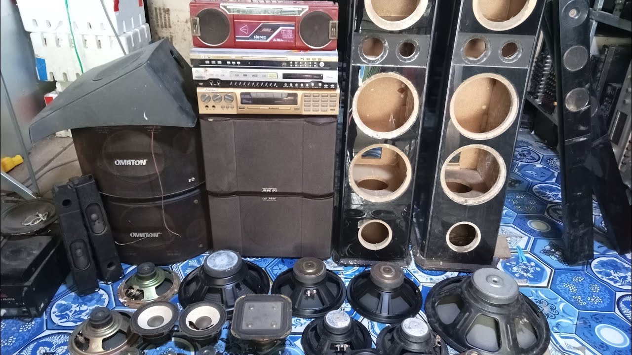 Vỏ thùng omaton, cassette cổ,bass 40, 30, 25, 20,loa chép nội địa, súp sony, chép đom, đầu đĩa.