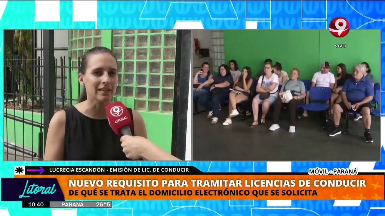 Novedades para realizar el trámite de la licencia de conducir en Paraná: nota con Lucrecia Escandón