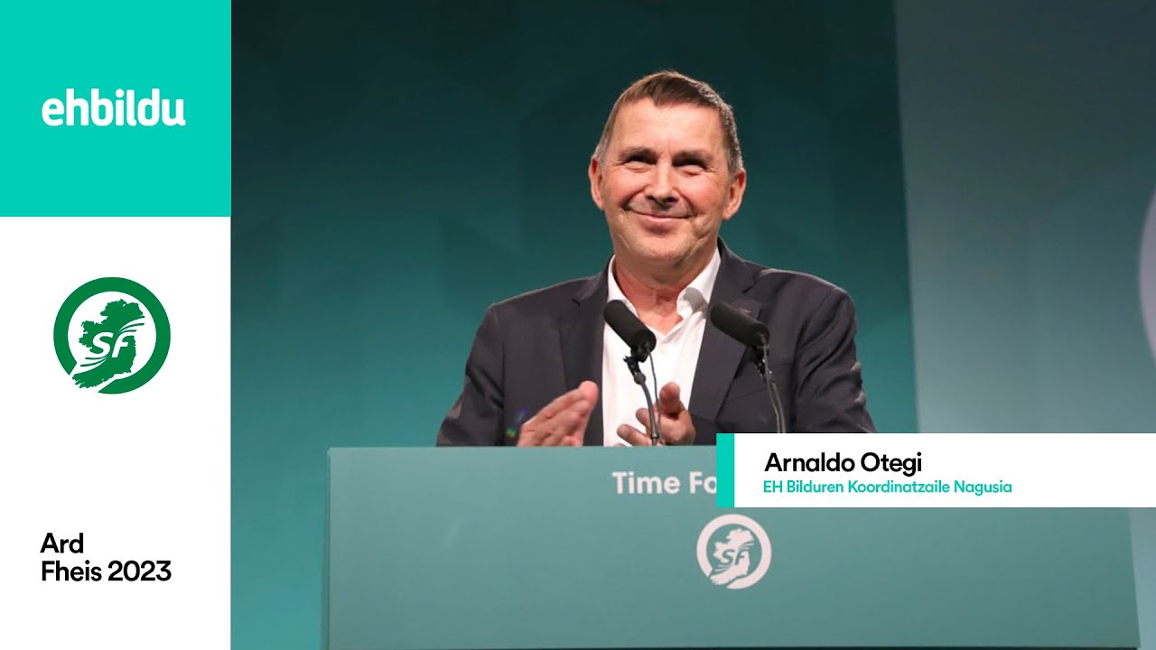 ARNALDO OTEGIren hitzartzea Irlandan, Sinn Fein-en konferentzia politikoan