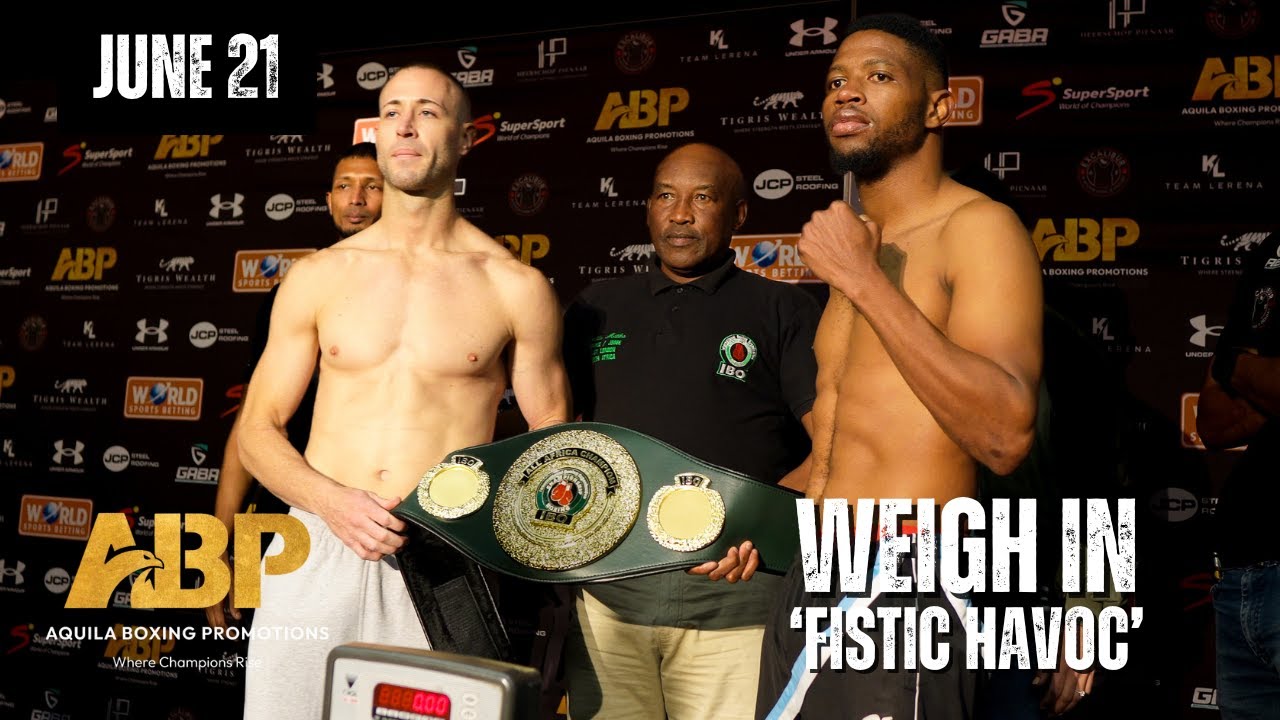 Aquila Boxing Weigh In | Boyd Allen vs Kagiso Bagwasi