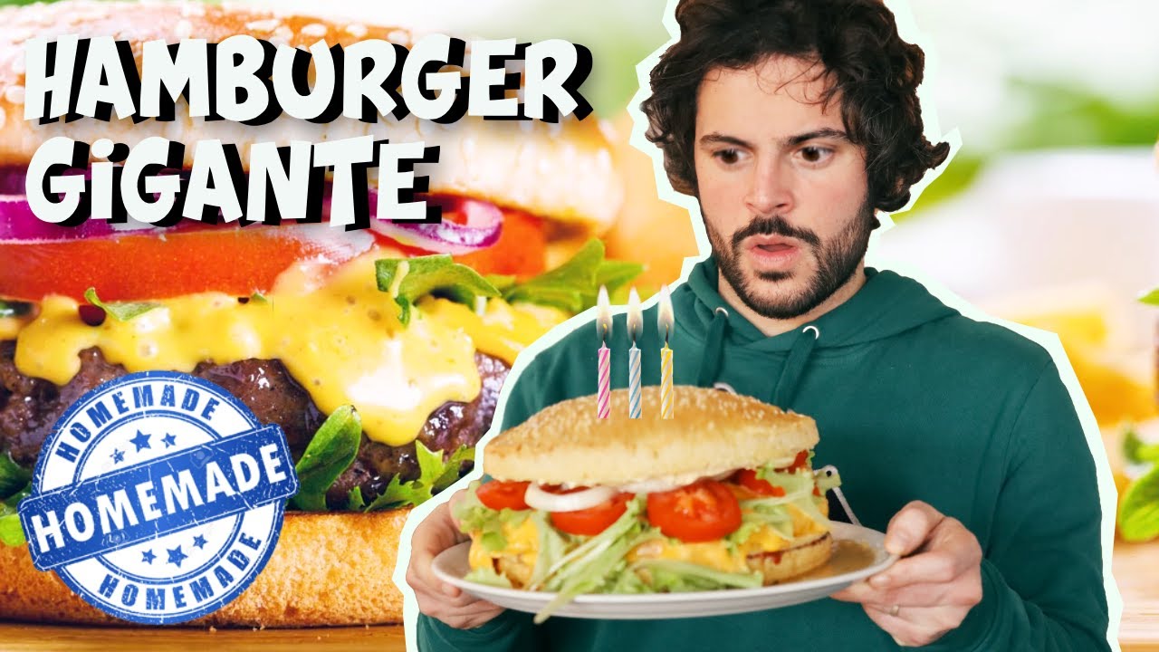 Hamburger GIGANTE fatto in casa | CUCINA BUTTATA