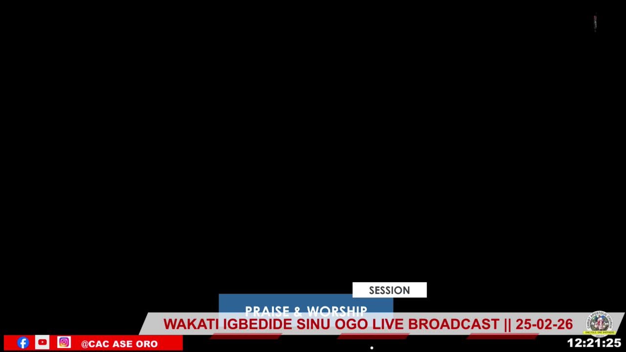 WAKATI IGBEDIDE SINU OGO LIVE BROADCAST || 25- 02 - 2026