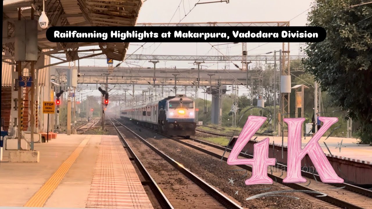 Railfanning Highlights in 4K | Makarpura/MPR, BRC Divn | Western Railways | High Speed Skip | Nov 03