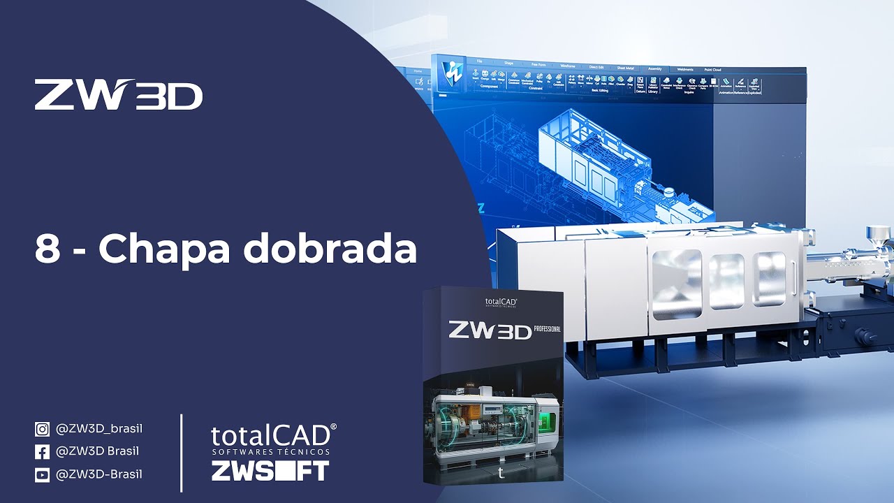 ZW3D | Aula — Chapa Dobrada: Flange, Dobras e Planificação