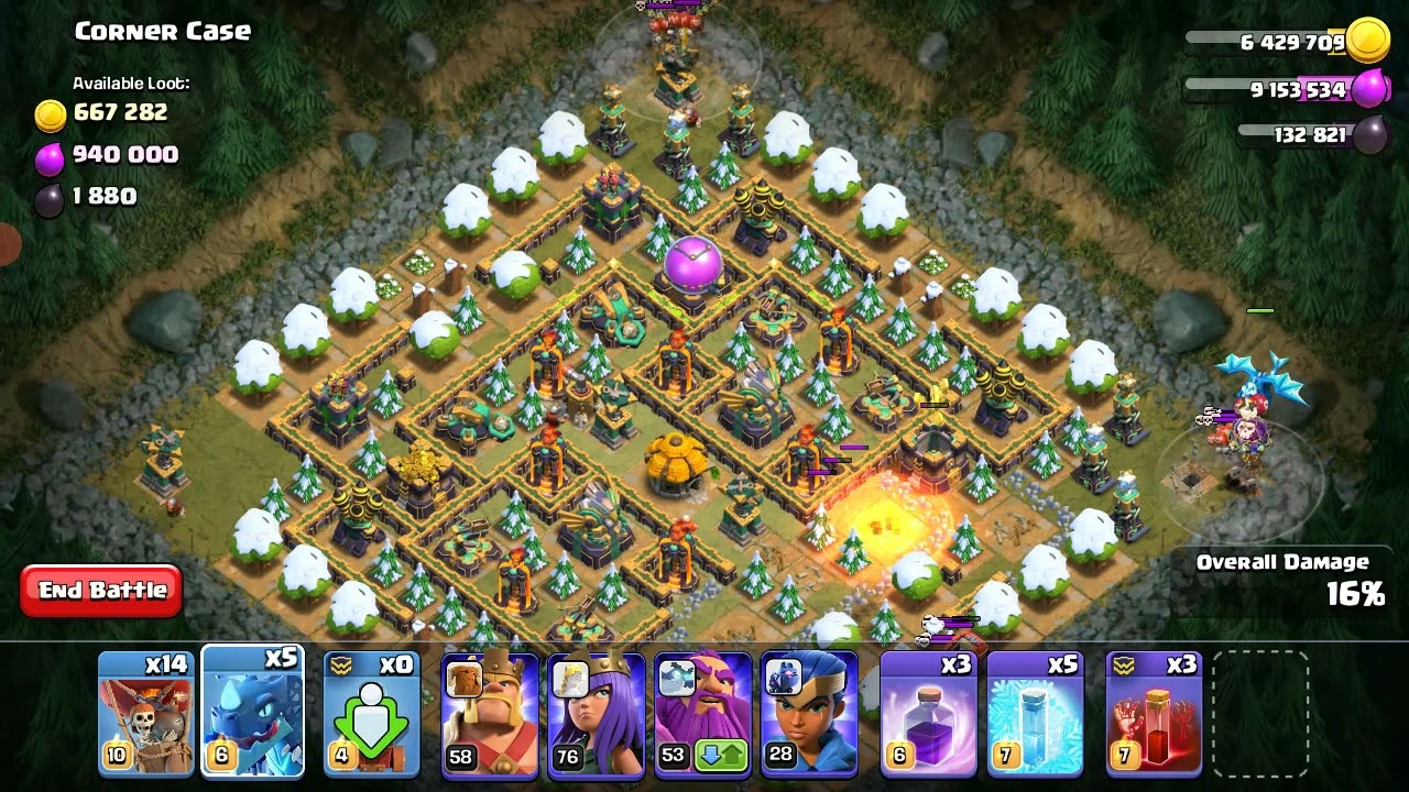 CORNER Case /clash of clans Map Attack