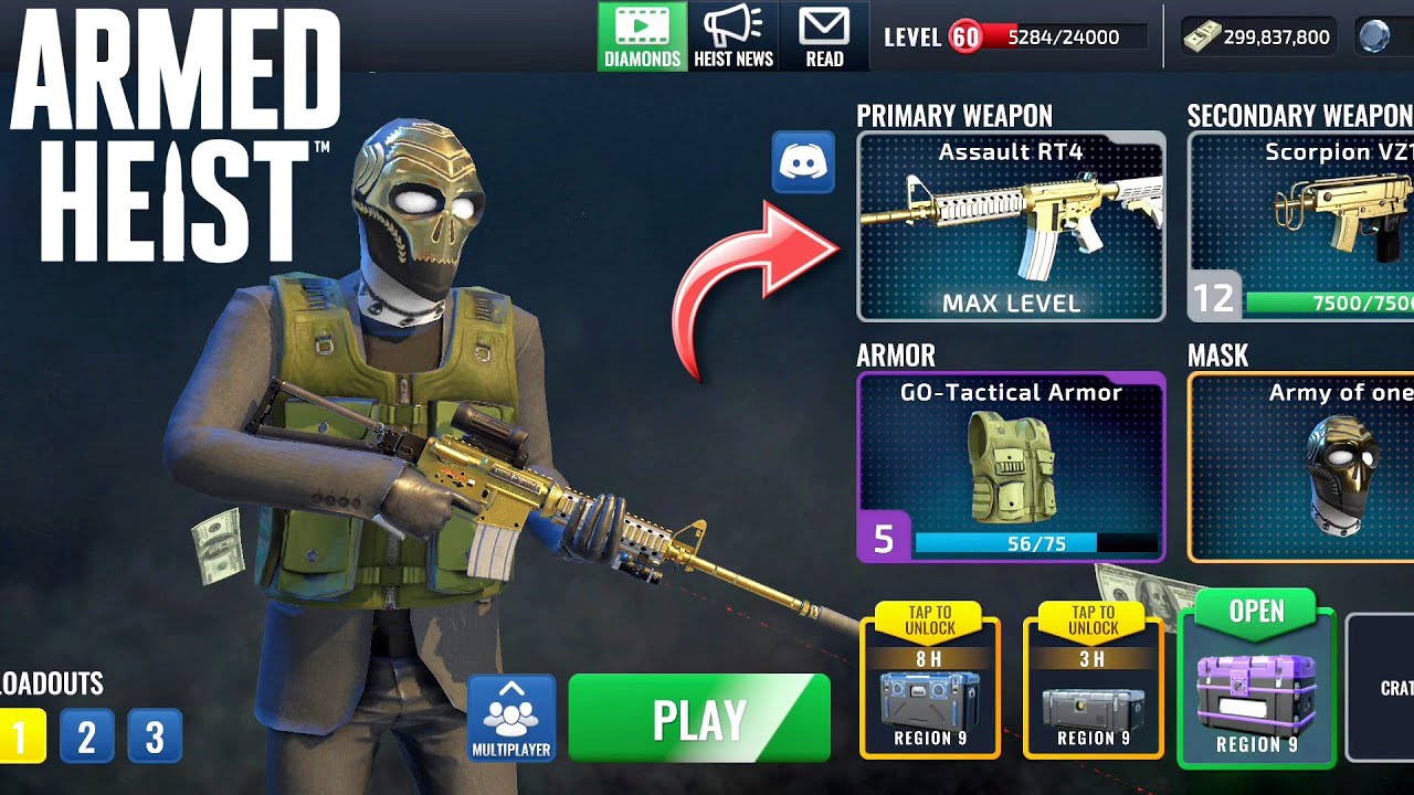 Max Level 13 Assault RT4 Review| Armed Heist Multiplayer Gameplay