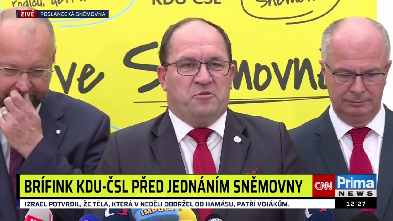 🟡Tiskov&aacute; konference Poslaneck&eacute;ho klubu KDU-ČSL před ustavuj&iacute;c&iacute; schůz&iacute; Poslaneck&eacute; sněmovny.