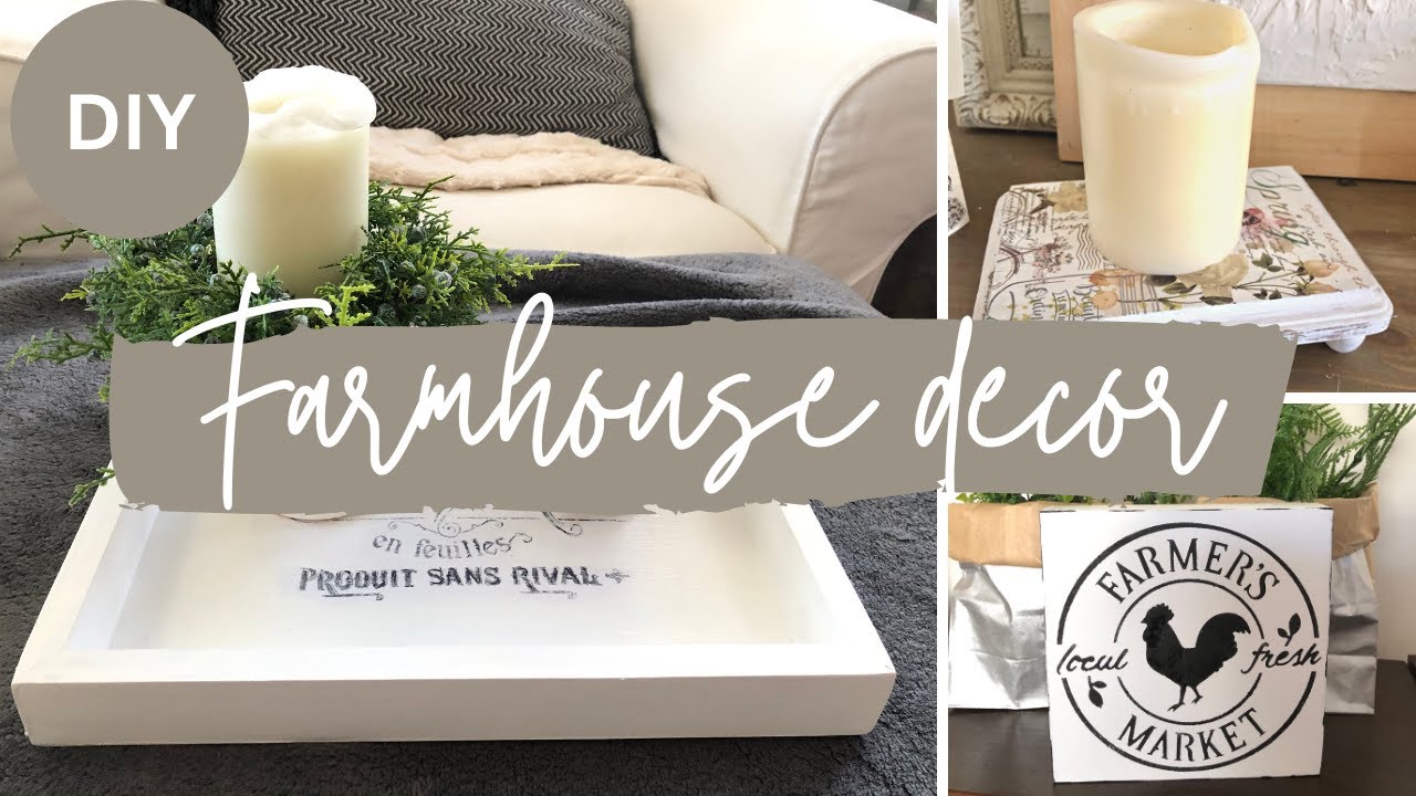 FARMHOUSE DIY DECOR SANS CRICUT / SHABBY CHIC DIY