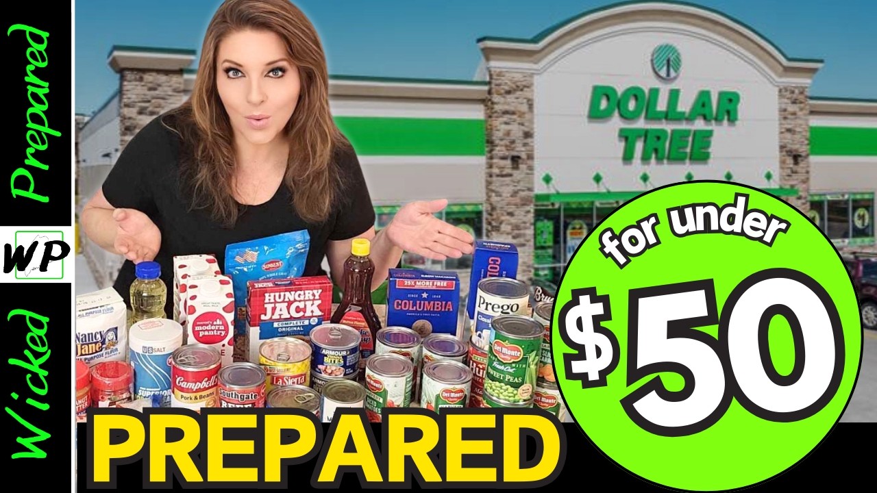 I Stocked a Prepper Pantry for less than $50 at Dollar Tree!  You won't BELIEVE everything I got!