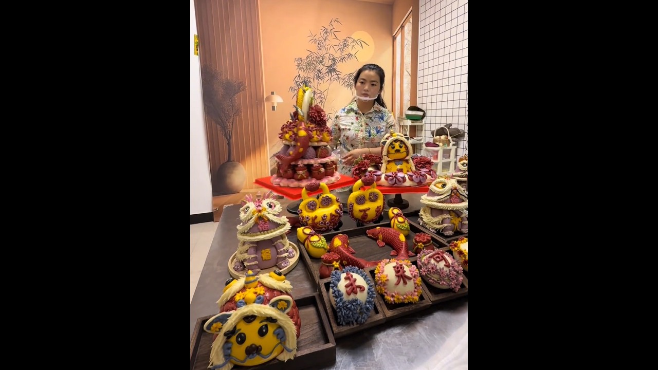 爸爸和外婆给孩子精心设计的百日花馍#农村生活