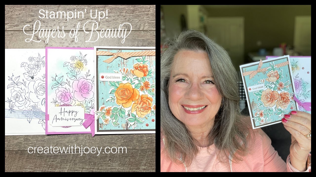 Stampin' Up! Layers of Beauty cards from over-the-top, to simple using Blending Brushes!