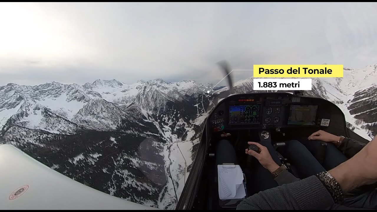 Volo in ultraleggero da Trento a Saronno (Cogliate) 13-01-2023.