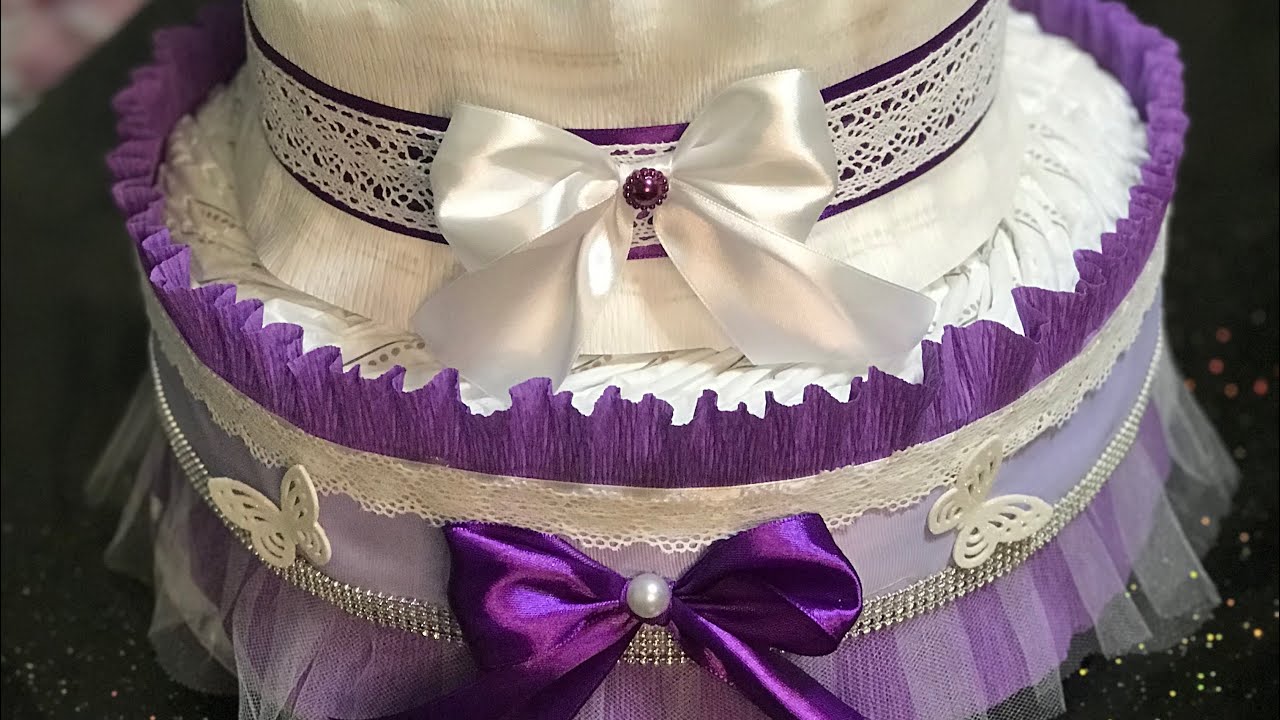 Торт из подгузников/памперсов для малышей