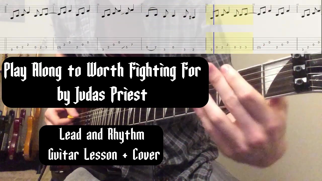 Play Along to Worth Fighting For by Judas Priest | Guitar Lesson / Cover