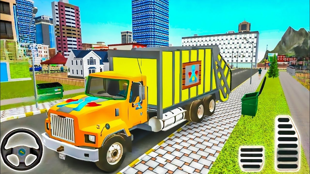 City Garbage Truck Driving Simulator  | Realistic Cleaning Missions Gameplay